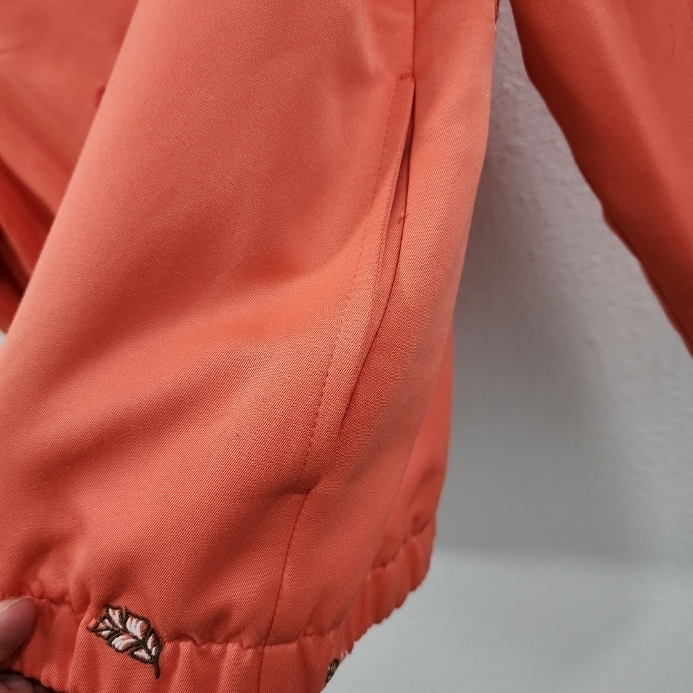 Koret Jacket Women Medium Zip Floral Coral Peach. - Picture 11 of 14
